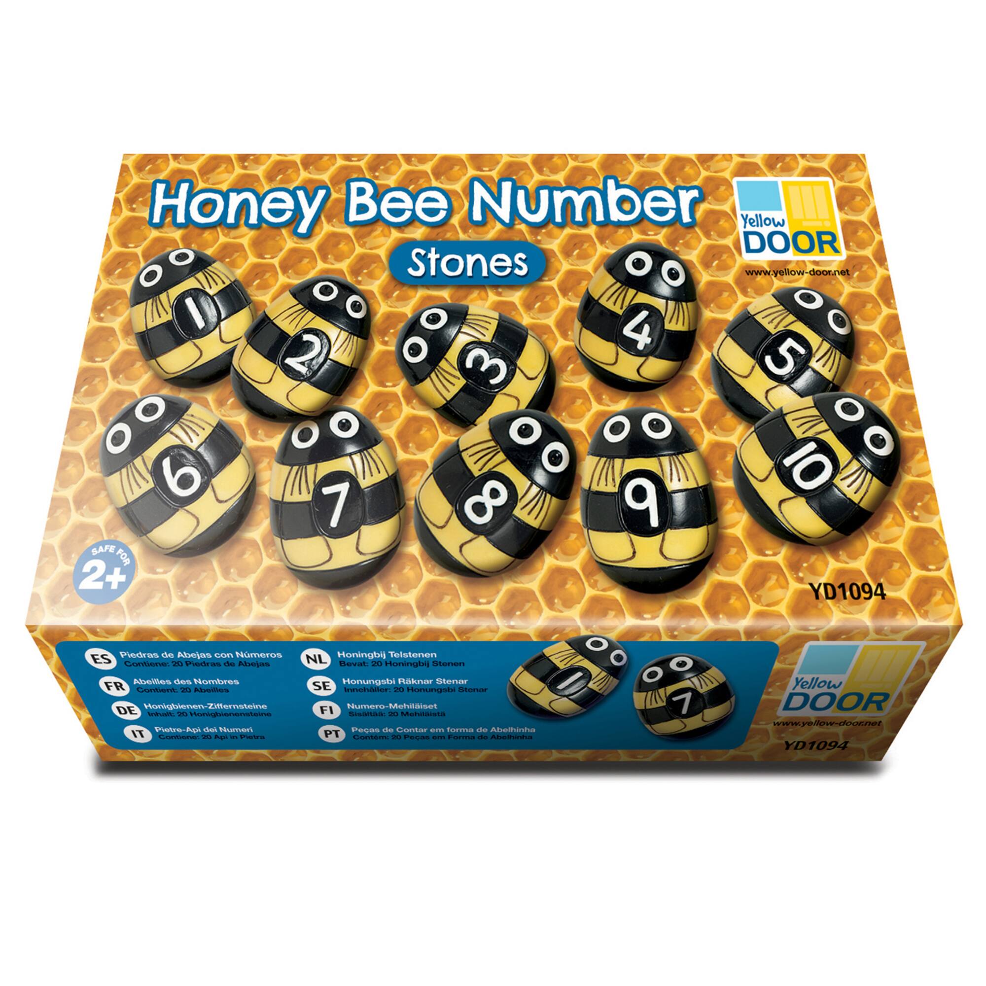 Yellow Door Honey Bee Number Stones